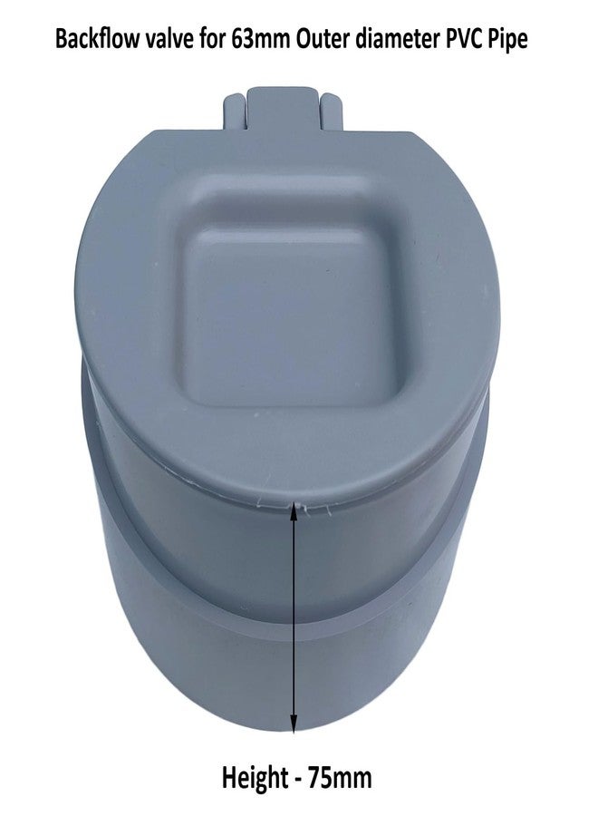 ES EKSAFAR ESEKSAFAR 1pc (63mm (2 inch)) PVC Pipe Fittings Pipe Screens Mosquito Tank Pvc Pipe Flap Gate Valve non Return Valve For Water - Image 2